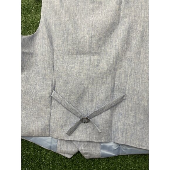 Coofandy Men's Wedding Business Vest Light Blue NWT Size Large Double Breasted - Picture 13 of 13